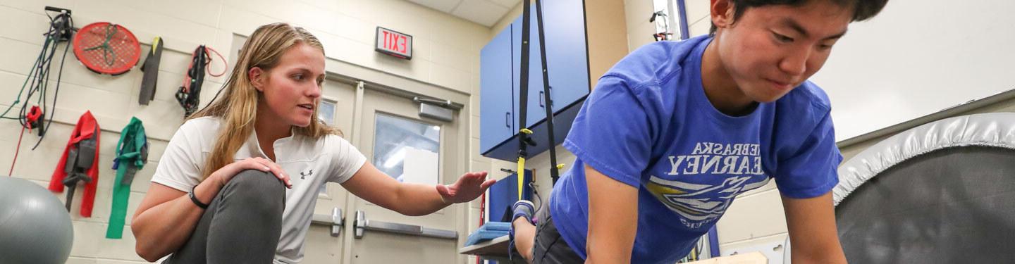 Athletic training students gaining hands on experience